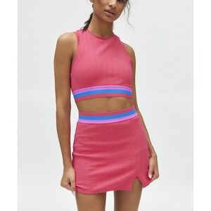 Beach Riot Pink Textured Tennis Skort‎  Built-in Shorts and Stripes resort vacay